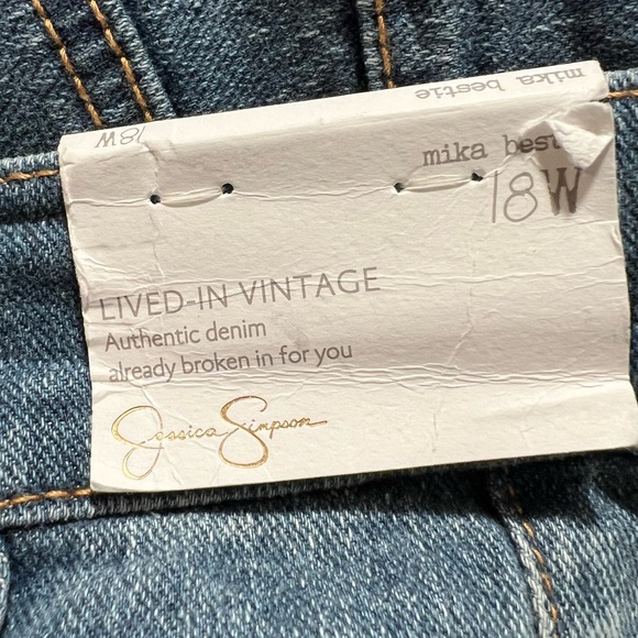 Jessica Simpson Mika Best Friend Slouchy Skinny boyfriend denim jeans 18W - Picture 12 of 12